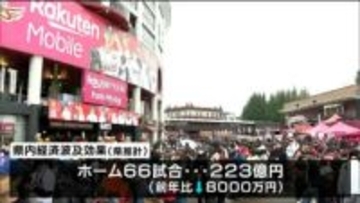 東北楽天イーグルスの経済波及効果223億円　物価高騰で個人消費額減少も観客数増加で横ばい