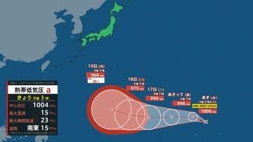 【台風情報】新たな台風発生へ　来週は後半にかけて日本の天気に影響も　今後の動向に注意（14日午後3時現在）