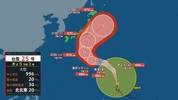 【台風情報】台風25号（ドゥージェン）が発生　シルバーウイークに接近のおそれも　今後の進路や雨は？【雨風シミュレーション】