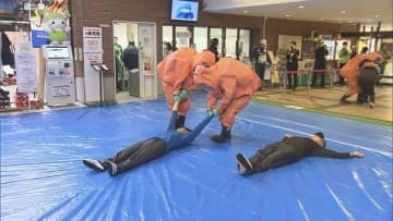 深谷で国民保護実動訓練/埼玉県