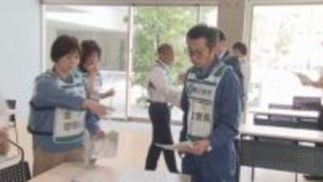 部長級職員が避難所開設訓練／埼玉県春日部市