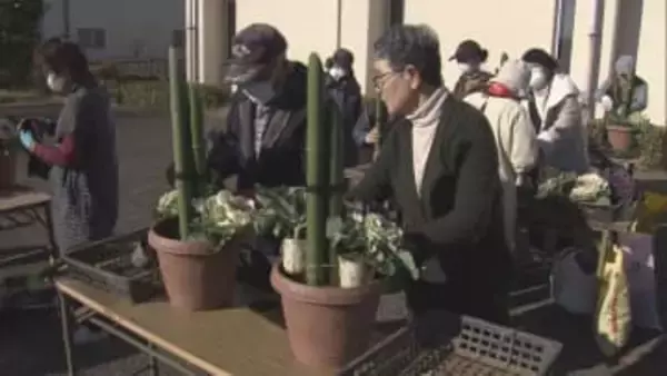 狭山市堀兼　地元産の材料を使った門松づくり／埼玉県