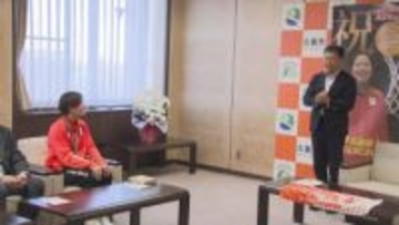 デフリンピック女子バスケ金　川島選手　市役所訪問／埼玉県