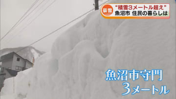 魚沼市守門で"積雪3メートル超え”「冬の選挙は大変」　雪に囲まれた住民の暮らしは《新潟》