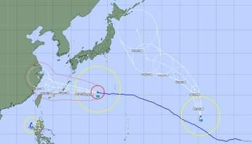 【台風情報】大型で非常に強い13号は今後沖縄近海へ　新たな台風15号発生