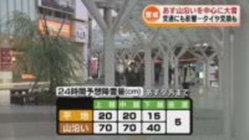 【警戒】4日は山沿い中心に大雪の見込み　佐渡汽船など交通にも影響　カー用品店ではタイヤ交換に大忙し《新潟》