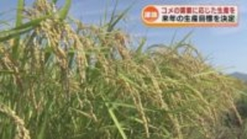 来年のコメの生産目標は56万2000トンに　県やJAと生産者などが協議し決定《新潟》
