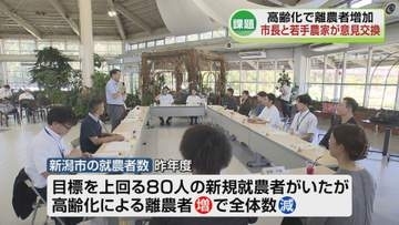 高齢化で離農者増加　解消のヒントは？　市長と若手農家が意見交換《新潟市》