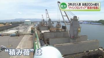 【入港】全長はおよそ210メートルの大型船“ナインフロンティア”が新潟東港に　積み荷は何？《新潟》