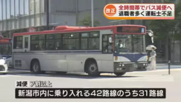 新潟交通 全時間帯で減便へ　3月29日からダイヤ改正《新潟》