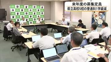 ２０２７年度募集定員　県立高校５校でそれぞれ『普通科・１学級』減　私立高校も全体で４０人減【熊本発】
