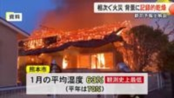 熊本県内で火災相次ぐ　和水町では住宅１棟全焼　焼け跡から１人遺体【熊本】