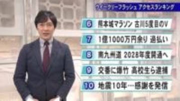 今週気になったニュースは　ウイークリーフラッシュアクセスランキング（２月２０日放送）【熊本】