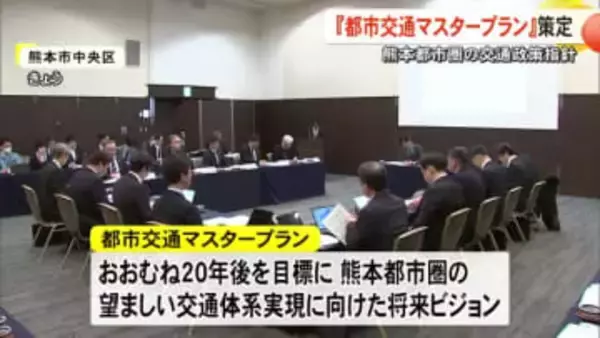 「公共交通利用倍増」「渋滞箇所半減」　熊本都市圏の『交通マスタープラン』策定