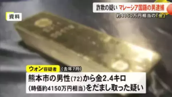 「金」４１５０万円相当だまし取る詐欺・トクリュウの犯行も視野に捜査【熊本】