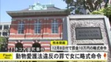 ネコ大量死事件 動物愛護法違反の罪で女に略式命令【熊本】