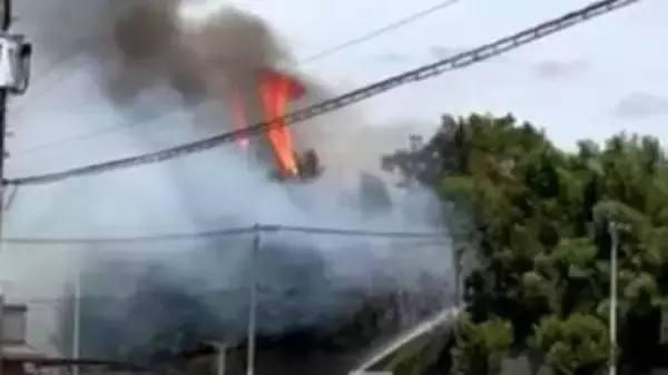 小郡市で竹林を焼く火事　障害者支援施設の利用者が避難　県道が一時通行止めに　福岡