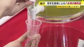 40種類ブレンドの特別な八女茶が振る舞われる　若手生産者が八女茶の販売会「今年は甘みが強い」　福岡県庁