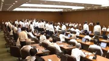 【一覧】採決中止動議に賛成した49人の所属会派と氏名　自民は“金銭授受”証言の江藤県議だけ賛成せず　蔵内議長の辞職勧告決議案　福岡県議会