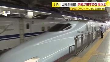 シルバーウィークの山陽新幹線　臨時列車増やすも予約は去年の2倍以上　18日から全線再開の九州新幹線も1.5倍以上に　福岡