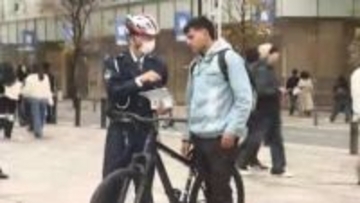 福岡市で自転車マナー向上を呼びかけ　来年4月から自転車の交通違反者に「青切符」導入