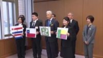 JICA海外協力隊員　栃木県知事を表敬訪問