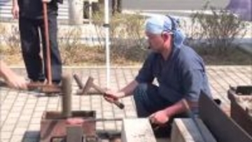 足利学校での刀剣製作を再現　「足利学校打」１５０年ぶりに
