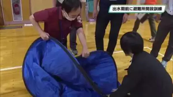 出水期を前に災害に備えて避難所開設訓練　東日本台風被害を教訓に栃木市職員が実施