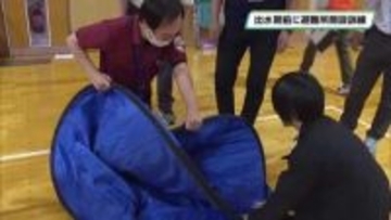 出水期を前に災害に備えて避難所開設訓練　東日本台風被害を教訓に栃木市職員が実施