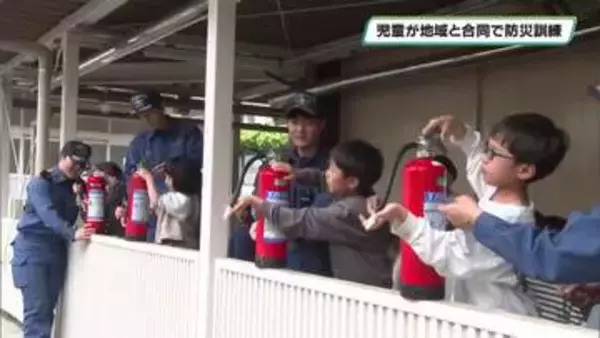 児童が地域と合同で防災訓練　宇都宮市　西原小学校