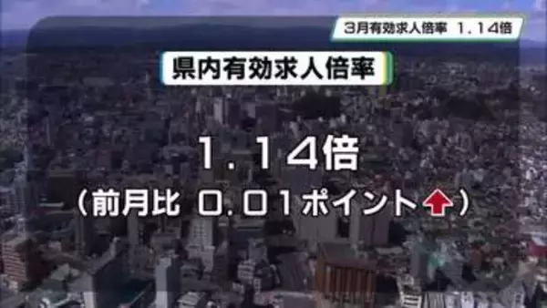 3月の有効求人倍率１.１４倍　栃木県