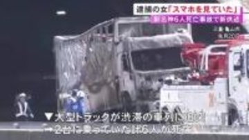 子供含む6人が死亡…新名神で渋滞の車列に突っ込んだトラック運転手の54歳女「スマホを見ていた」と供述