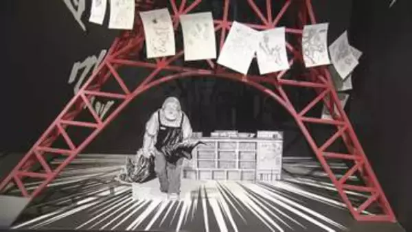 キャラが額縁突き破ったような演出も…人気漫画「SAKAMOTO DAYS」の未公開資料など楽しめる展覧会 260点以上を展示