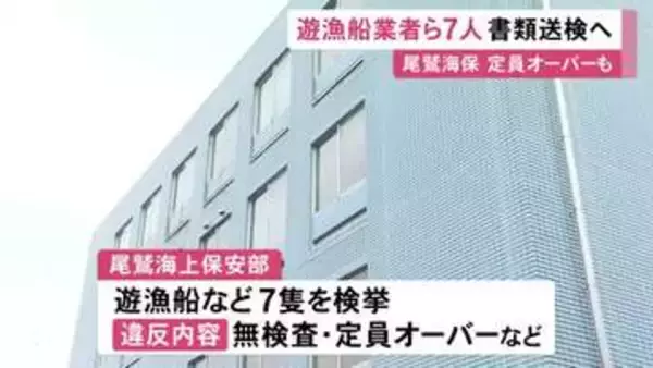禁止の“夜間に釣り客”の船も…辺野古沖の死亡事故等受けた取締りで尾鷲海上保安部が7隻を検挙 所有者を書類送検へ