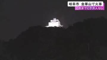 南側斜面で火を確認…岐阜市の金華山で火事 延焼の恐れはなくなるも鎮火に向けて消火活動続く ケガ人は確認されず