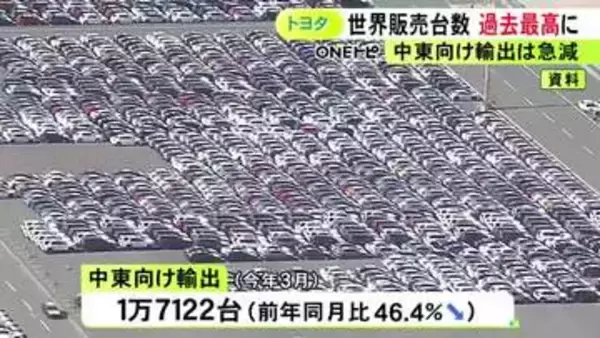 3月の中東向け輸出は大幅減…トヨタの2025年度世界販売台数が2年ぶりに過去最高を更新 北米中心にHVが好調