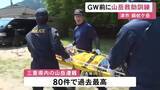 「去年は山岳遭難発生が過去最多…三重県警が山岳救助訓練 遭難者の居場所を特定し担いで下山する手順など確認」の画像1