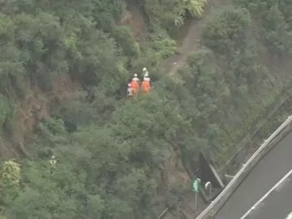 土砂崩れ発生し高速道路で通行止めも…8日から続く大雨で9日も東海3県の交通機関に影響 JR中央線の一部区間で終日運転見合わせ
