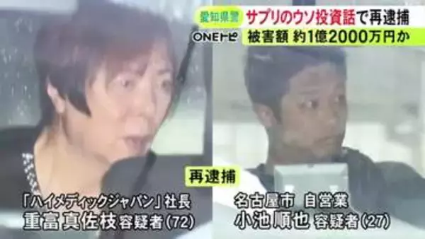 自社のサプリ事業でウソの投資話か…3人から630万円騙し取った疑いで社長ら3人再逮捕 被害総額約1億2千万円か