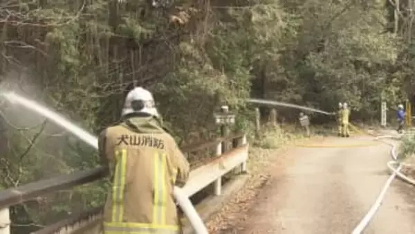 全国で相次ぐ林野火災に備え…スマホアプリを活用した消防訓練 ホースの中継のほか位置情報など共有する手順も確認