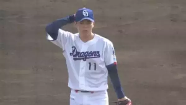 わずか8球で3者凡退に…中日・ドラフト1位の中西聖輝が実戦デビュー ベイスターズとの練習試合で1イニング無失点