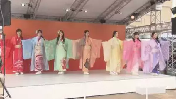 金シャチ100万匹の提灯なども…19日開幕のアジア大会を前に名古屋駅前でイベント 武将隊のメンバーらが演舞を披露