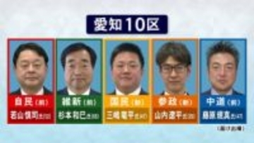 “政界の縮図”の激戦区に…衆院選『愛知10区』前職3人に新人が加わり5人が激突