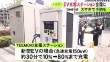 EVの普及図る…スマホと連携できる充電ステーション『TEEMO』トヨタが全国650カ所の販売店に設置へ