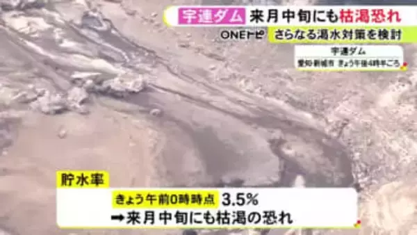 宇連ダムは3月中旬にも枯渇の恐れ…愛知の豊川用水でさらなる渇水対策を検討 国交省が9年ぶりとなる対策会議