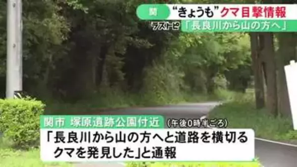 「道路を横切るクマ発見」岐阜県関市で11日もクマの目撃情報 市が猟友会と共にパトロール行うも発見に至らず
