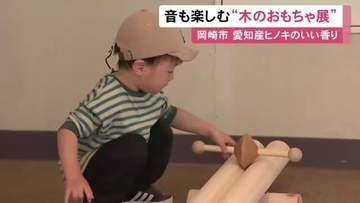 ユニークな動きや音で楽しむ“木のおもちゃ”の体験型企画展 愛知教育大学の教授・樋口一成さんが考案した45点を展示