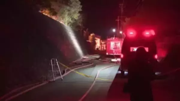 概ね消し止められる…産業廃棄物処理工場で火事 近くの山林にも延焼 東名高速・岡崎ICから北東に約4kmの地点