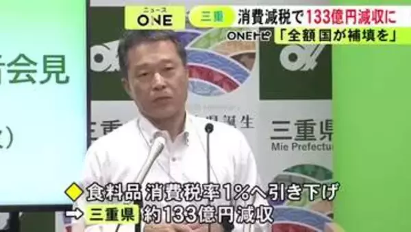 子育て支援などに影響…消費税率1%への引き下げで「年間133億円減収」三重県知事が国に全額補填求める