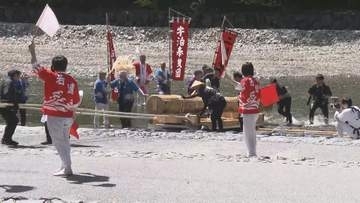 13日は陸路を外宮まで…7年後の伊勢神宮「式年遷宮」に向け御用材を奉納する御木曳 内宮に到着し五丈殿の前に